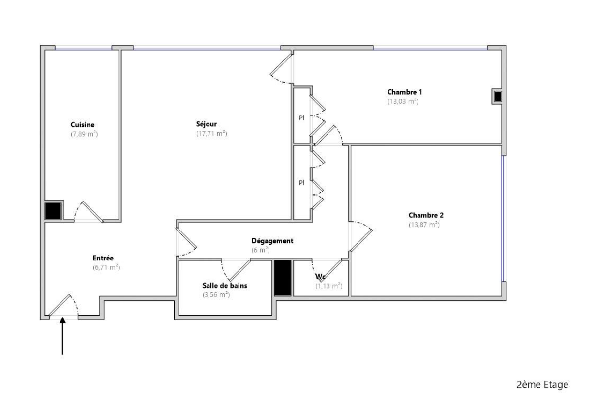 Rueil Bords de Seine - 3 pièces de 70 m2